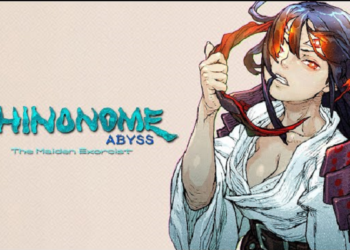 Shrine maiden Yono in Shinonome Abyss: The Maiden Exorcist, navigating a haunted house filled with Mononoke in a thrilling roguelike adventure.